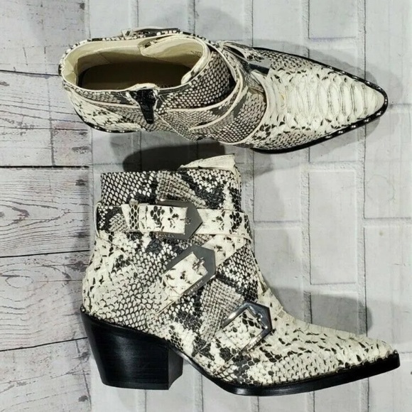 NWOB Gianni Binni Jeydda Snakeskin Bootie - Picture 2 of 5